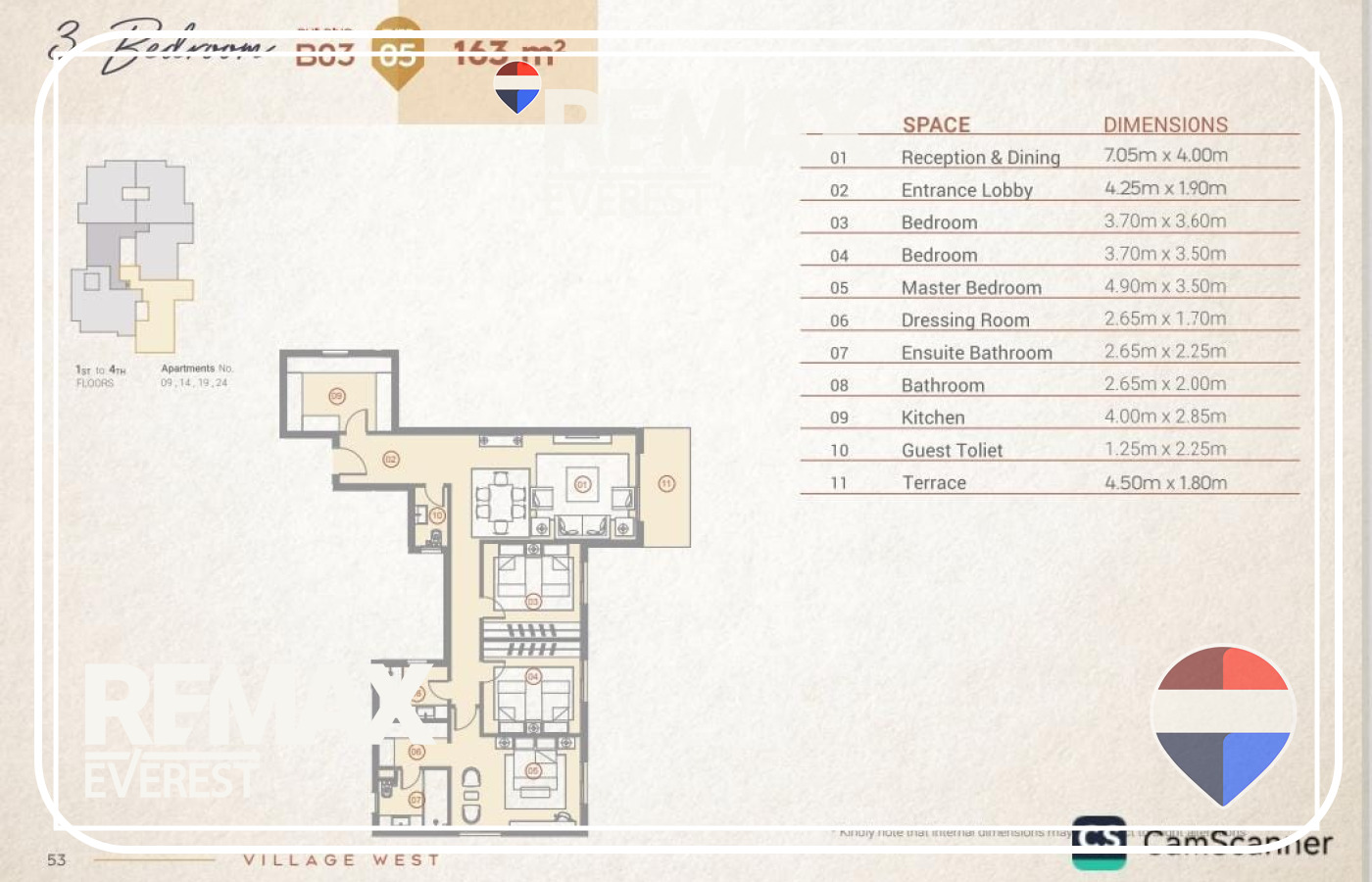 Apartment for Sale in Village West 163 sqm